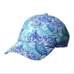 Lilly Pulitzer Turquoise Oasis Half Shell Baseball Hat
